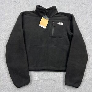 The North Face Yumiori 1/4 Zip Jacket Women's Medium Black TNF Fleece Pullover